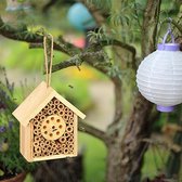 Design insectenhotel met natuurlijke materiaal - Voor bijen, lieveheersbeestjes en vlinders - Om op te hangen 8D x 14.5W x 15.5H centimetres