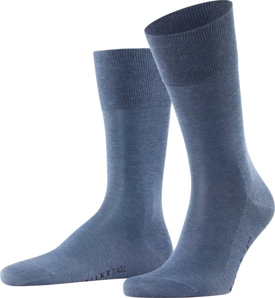 FALKE Tiago business & casual organisch katoen sokken heren blauw - Matt 41-42
