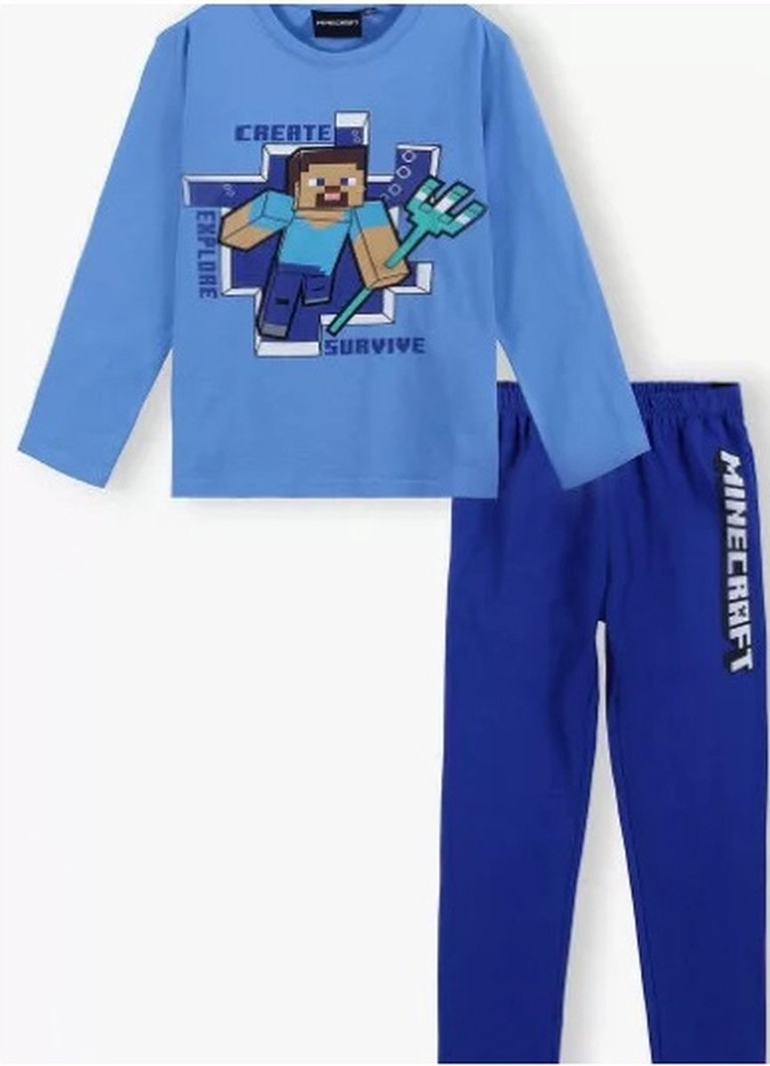 Pyjama Minecraft bleu Taille 116 6 ans bol