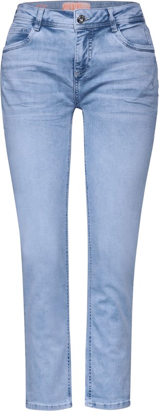 Jeans femme Street One Style QR Jane taille moyenne blanchi - bleu super clair délavé - Taille 32 - longueur 26