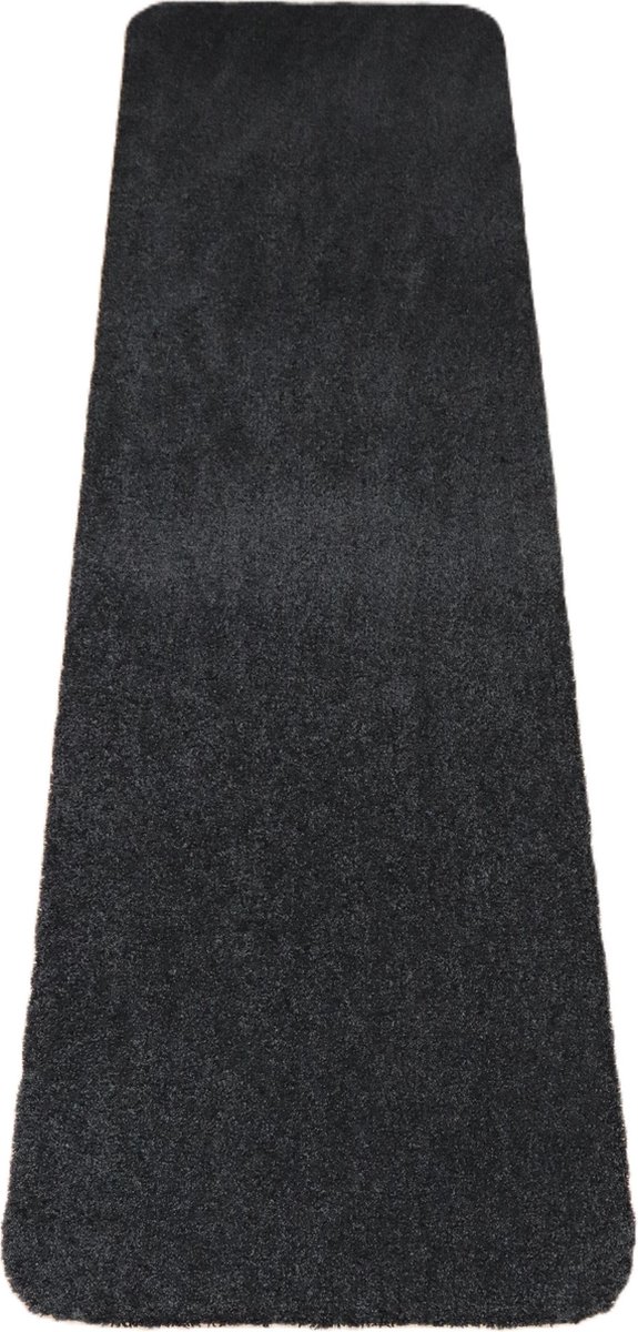 PRIMA - Soft - Wastafelmat - Badmat - Loper - zwart - antraciet - 40x150cm - antislip