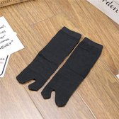 Tabi sokken - Japanse sokken - Sandaal sokken - Slipper sokken - Big toe sock - Grote teen sokken - One Size Unisex - kleur zwart