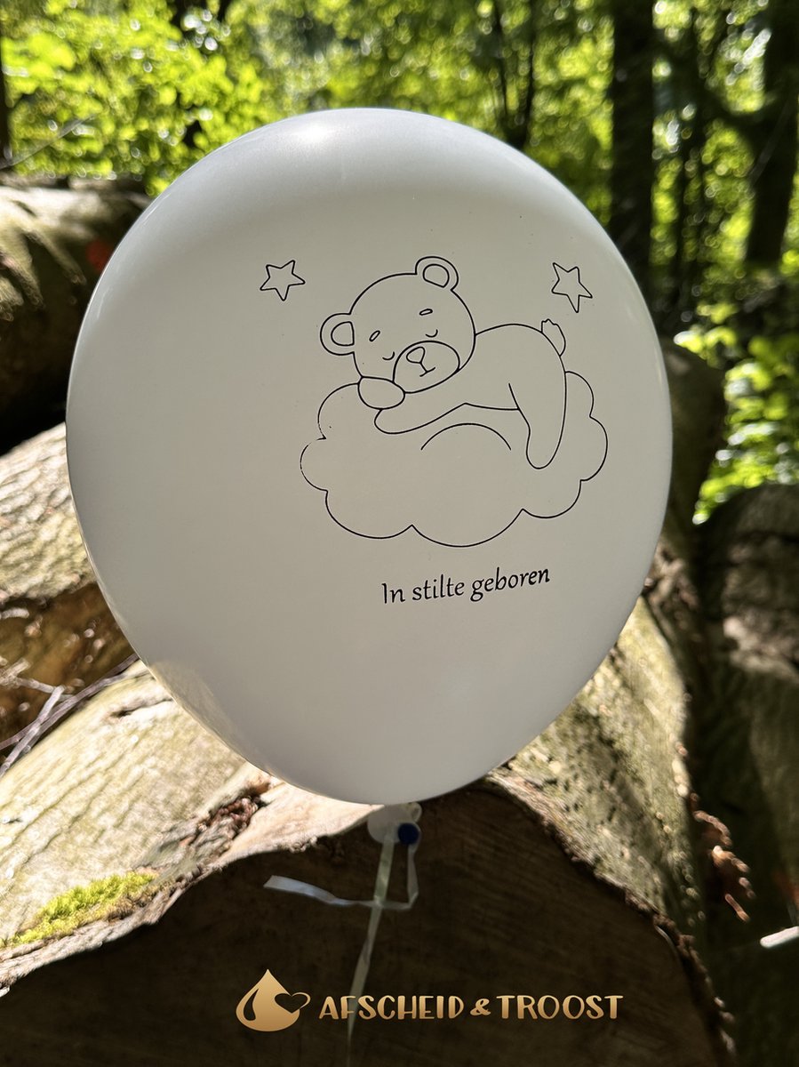 Uitvaartballon - Ballon - In stilte geboren - Sterrenkindje - AF-SVB210 - Uitvaart - Crematie - het herdenken van een sterfdag - Afscheid & Troost