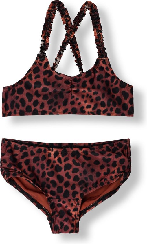 Beachlife Leopard Lover Bikiniset Zwemkleding Meisjes - Bruin - Maat 146/152