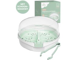 Product: Babily - Magnetron stoom sterilisator - Flessen sterilisator - Steriliseer tot 6 flessen tegelijk - Doodt 99.9% van alle bacteriÃ«n, van het merk 