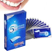5D white - Teeth Whitening strips - Tanden Bleken - Snel resultaat - Wittere Tanden - 28 bleekstrips - 14 Behandelingen - Zonder Peroxide - Valentijn cadeautje voor haar vrouw