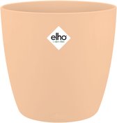 Elho Brussels Rond 18 - Bloempot voor Binnen - 100% Gerecycled Plastic - Ø 18.3 x H 16.8 cm - Nude