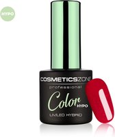Cosmetics Zone Hypoallergene UV/LED Gellak Romantic Red 260 - rood - Glanzend - Gel nagellak