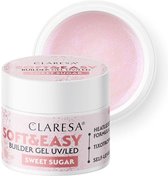Claresa Keratine Builder Gel Soft & Easy Sweet Sugar 12gr. - Glitter, Lichtroze - Glanzend - Gel nagellak