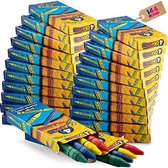 Kleuren Crayons in Bulk - 576 Kleur Krijtjes! Doos van 144 4-Packs, Premium Kleurkrijtjes voor Kinderen en Peuters, Niet-Giftig, voor Feestcadeaus, Restaurants, Snoepzakjes, Sokkenvuller