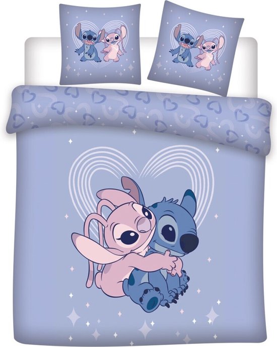 Disney Lilo & Stitch Housse de couette Angel amour - Lits Jumeaux - 240 x 220 cm - Katoen