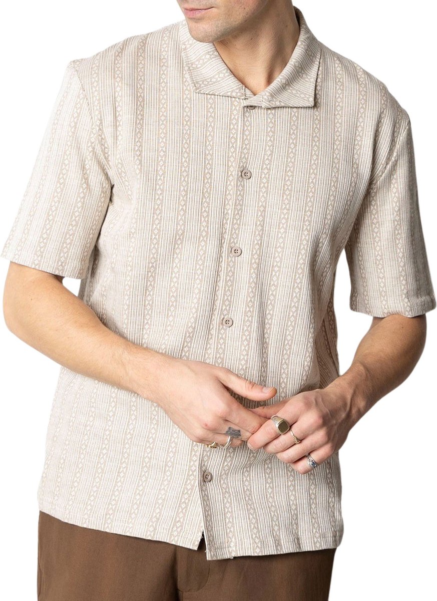 Fat Moose Hazy Jacquard Overhemd Heren - Maat S