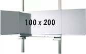 Whiteboard Deluxe Hardy - Emaille staal - Schuifmechanisme - Vijfzijdige schoolbordwand - Weekplanner - Maandplanner - Jaarplanner - Magnetisch - Wit - 100x200cm