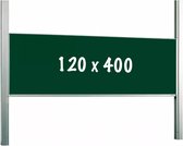 Krijtbord PRO Garland - In hoogte verstelbaar - Enkelzijdig bord - Schoolbord - Eenvoudige montage - Emaille staal - Groen - 120x400cm