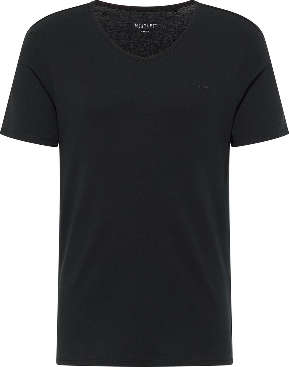 Mustang Heren T-Shirt AMADO slim fit Zwart 3XL Ronde Hals Volwassenen
