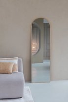 Nordic Style® Boogspiegel 170x50cm | Zacht Goud | Scandinavische Spiegels | Halfrond | Pas spiegel | Staande spiegel | Kleedkamer spiegel