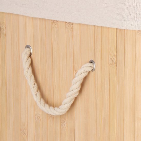 Panier à linge Springos | 150 Litres | 3 sujets | Marron | Bambou