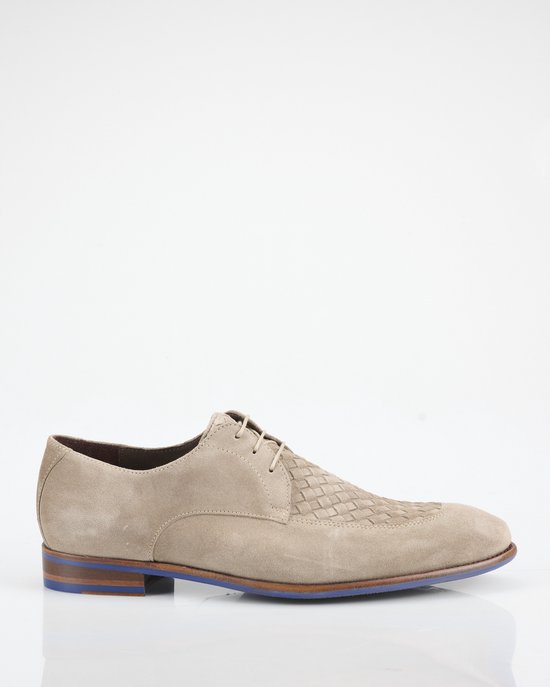 Floris van Bommel DE STAPPER 50.02 - Heren veterschoenNette herenschoenen - Kleur: Taupe - Maat: 40.5