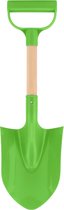 Yello Mini Super Spade - Groene Schep met Houten Steel 48 cm - Perfect voor Zandkastelen en Strandplezier