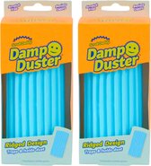 Scrub Daddy Damp Duster - Blauw - 2 Stuks - Vochtige Stofspons - Schoonmaakspons - Wonderspons