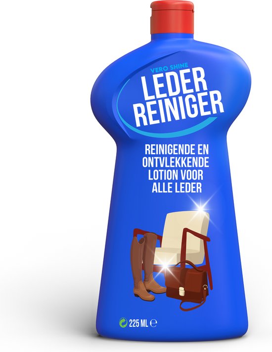 Foto: Vero shine lederreiniger 225ml leer reiniger voor onderhoud leerverzorging voor handtassen schoenen meubelen portemonnees kledij