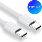 BSTNL 2x USB C Kabel - 1 Meter - USB C naar USB C - Geschikt voor Apple iPhone 15 - geschikt voor Samsung Galaxy S24/S23/S22/S21 - Quick Charge