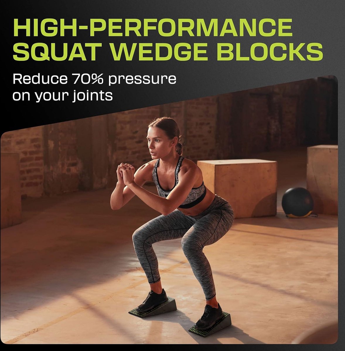 2 stuks kurk-squat-wigblok, antislip squathelling