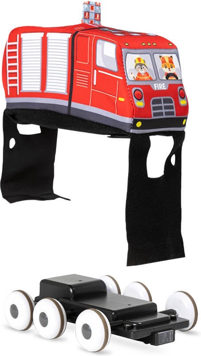 Eurekakids RC Brandweerauto - My First Afstandsbestuurbare Auto - Soft Touch Chassis - Met Stuurwiel en Eenvoudige Bediening — afbeelding 2