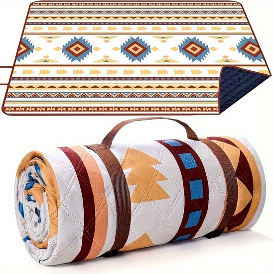 Tapis Picnic Pliable Et Avec Poignée, 150 X 200 Cm Couverture Pique