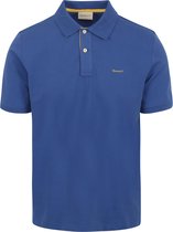 Gant - Contrast Piqué Poloshirt Blauw - Regular-fit - Heren Poloshirt Maat 3XL
