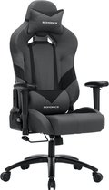 Signature Home Gaming Chair - chaise de bureau ergonomique - avec accoudoirs réglables chaise de direction - kussen lombaire - gris noir - 66 x 72 x 124-132 cm