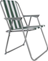 EASTWALL Chaise pliante - Chaise pliante de camping - Chaise de camping pliable - Chaise pliante - Housse hydrofuge - Légère - 52 x 47 x 75 cm (LxPxH) - Vert/blanc