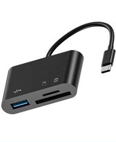 SD Kaartlezer - USB C SD kaart lezer - USB 3.0 - zwart