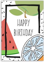 Verjaardagskaarten - Set van 10 dezelfde ansichtkaarten om te feliciteren - Leuke Post - Wenskaart - Felicitatiekaart