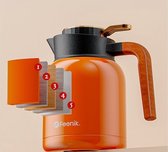 Superieure lichte luxe thermoskan Grote capaciteit 1500ML roestvrij staal Oranje