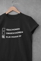 Shirt - Geschoren of ongeschoren - Wurban Wear | Grappig shirt | Leuk cadeau | Unisex tshirt | Meme shirt | Vaderdag | Dirty shirt | Zwart