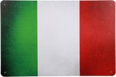 Tekst bord - Italiaanse vlag - Metalen wandbord - Metal sign - Muurplaat - Wandborden - Italië - 20 x 30cm - Mancave decoratie - Cave & Garden