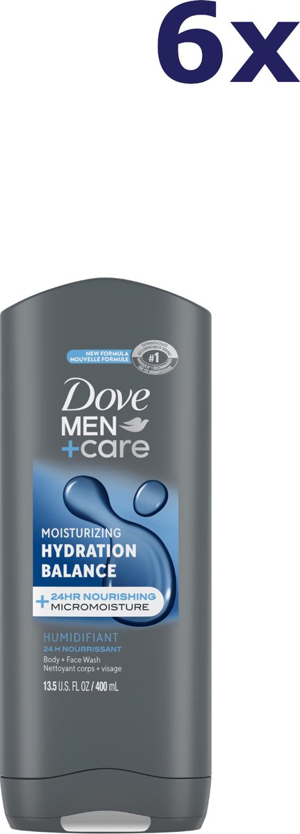 Dove 6x men+care douchegel clean comfort 400 ml