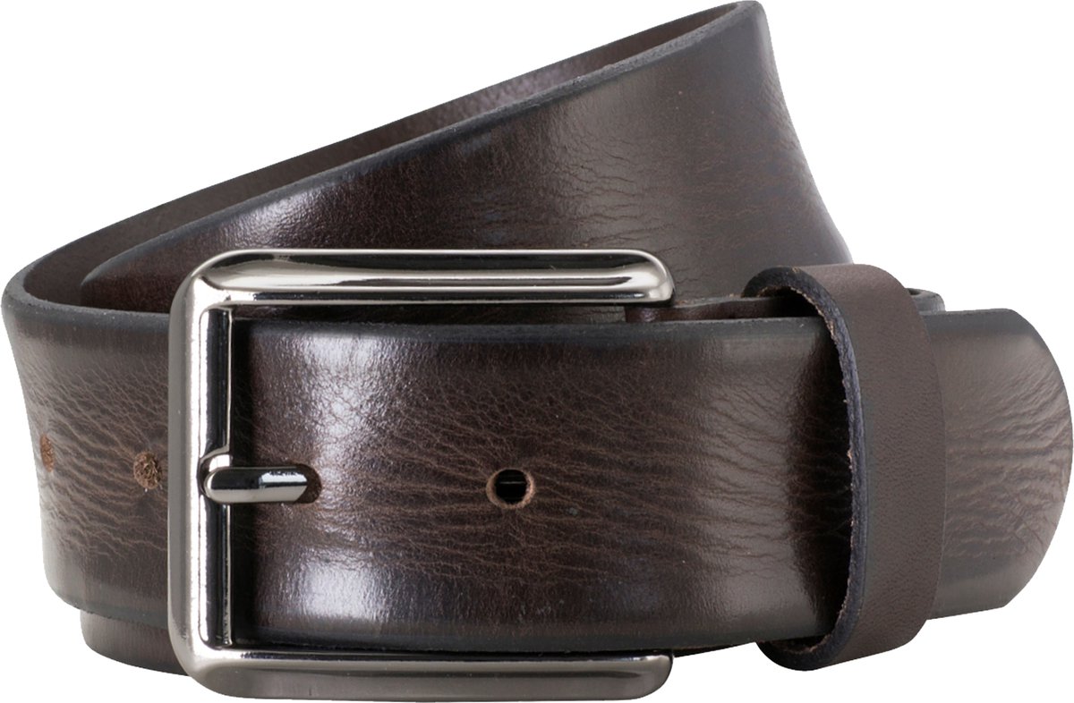 LINDENMANN leren heren riem - bruin
