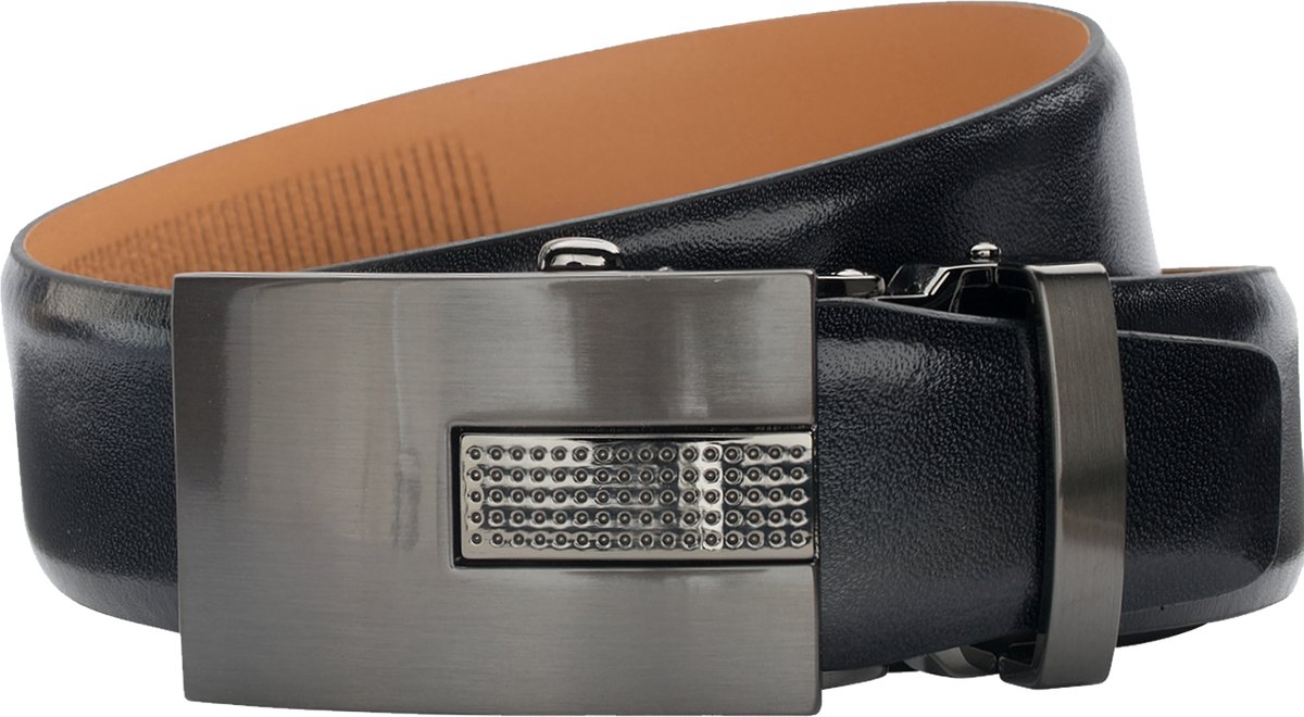 LINDENMANN leren heren riem - zwart