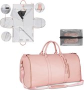 Avoir Avoir®-Opvouwbare Zakelijke Weekend- / Reistas multifunctionele handbagage-28x30x52 cm-Jurken-Zakenreis-Suit / kostuum travel Reistassen -Laptop- vrouwen - Roze