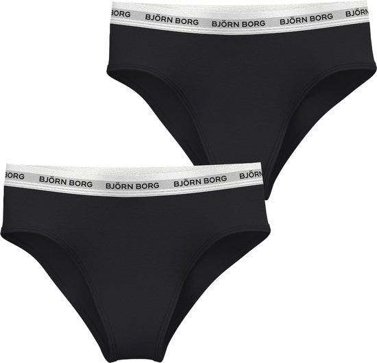 Björn Borg Core High Waist Briefs femme - slip taille haute (pack de 2) - multicolore - Taille : M