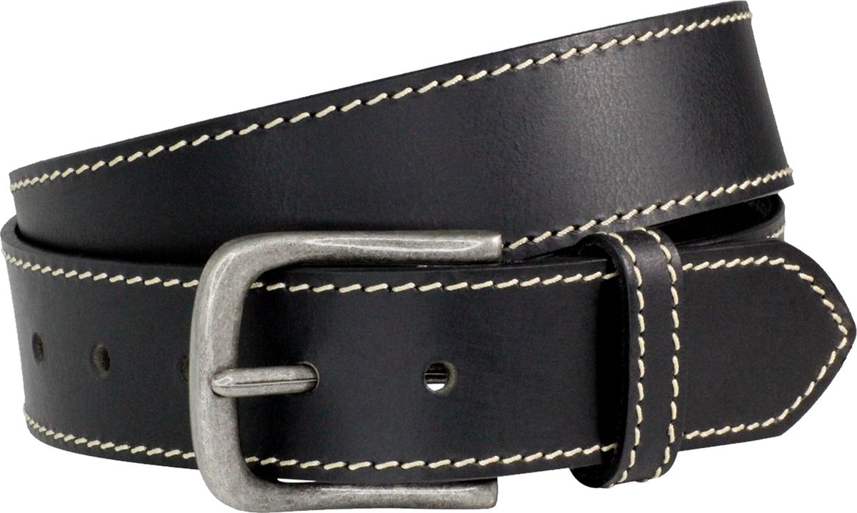LINDENMANN leren heren riem - zwart