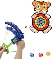 FEMUR Boogschiet-set - Boogschieten voor Kinderen - Kinderspeelgoed - Spelend Leren - Pijl en Boog Speelgoed - Montessori - Inclusief Boog, Doel en Balletjes - Tijger