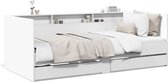 vidaXL - Slaapbank - met - lades - zonder - matras - 90x190 - cm - wit