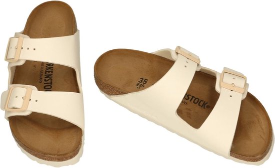Birkenstock -Dames - off-white-crÈme-ivoorkleur - slippers & muiltjes - maat 37