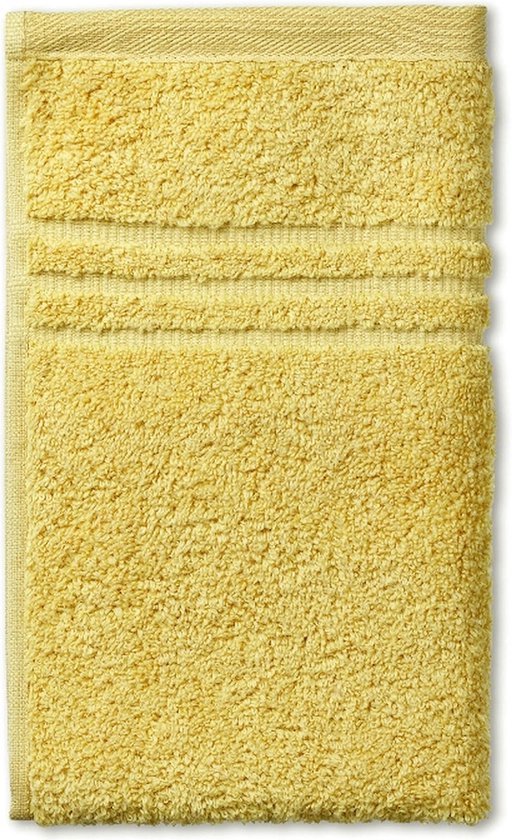 Kela Bathroom - Serviette d'invité Leonora Sahara Yellow 30x50 cm Set de 3 Pièces - Katoen - Jaune