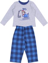 Grijs-blauw geruite pyjama