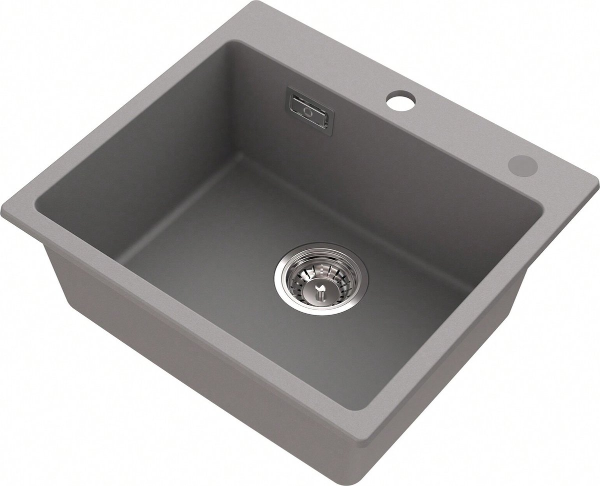 Kwarts Spoelbak 50x45cm Kwarts Keuken Spoelbak Graniet Keuken Spoelbak, 1 Basin Undermount Spoelbak, 80% Kwarts Zand Keuken Spoelbak (Zonder Zeepdispenser)