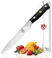 Couteau de chef KOI Artisan® - Lame tranchante de 12,7 cm - 67 couches de couteau de cuisine japonais - Damas VG10 Super Steel - Couteau de chef professionnel